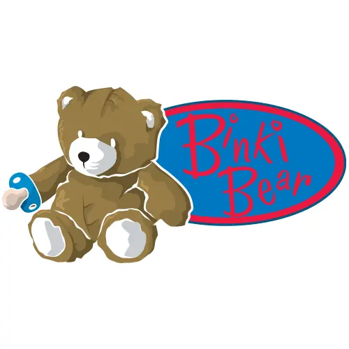 BinkiBear Logo - A toddler pacifier based stuffed toy