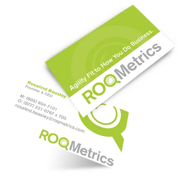 Business Cards for ROQMetrics a business and workflow management company.