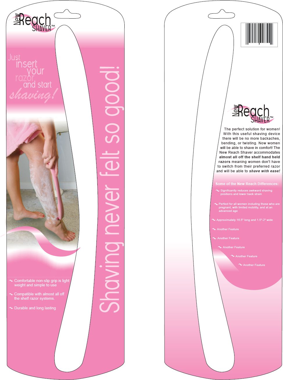 New Reach shaver packaging design